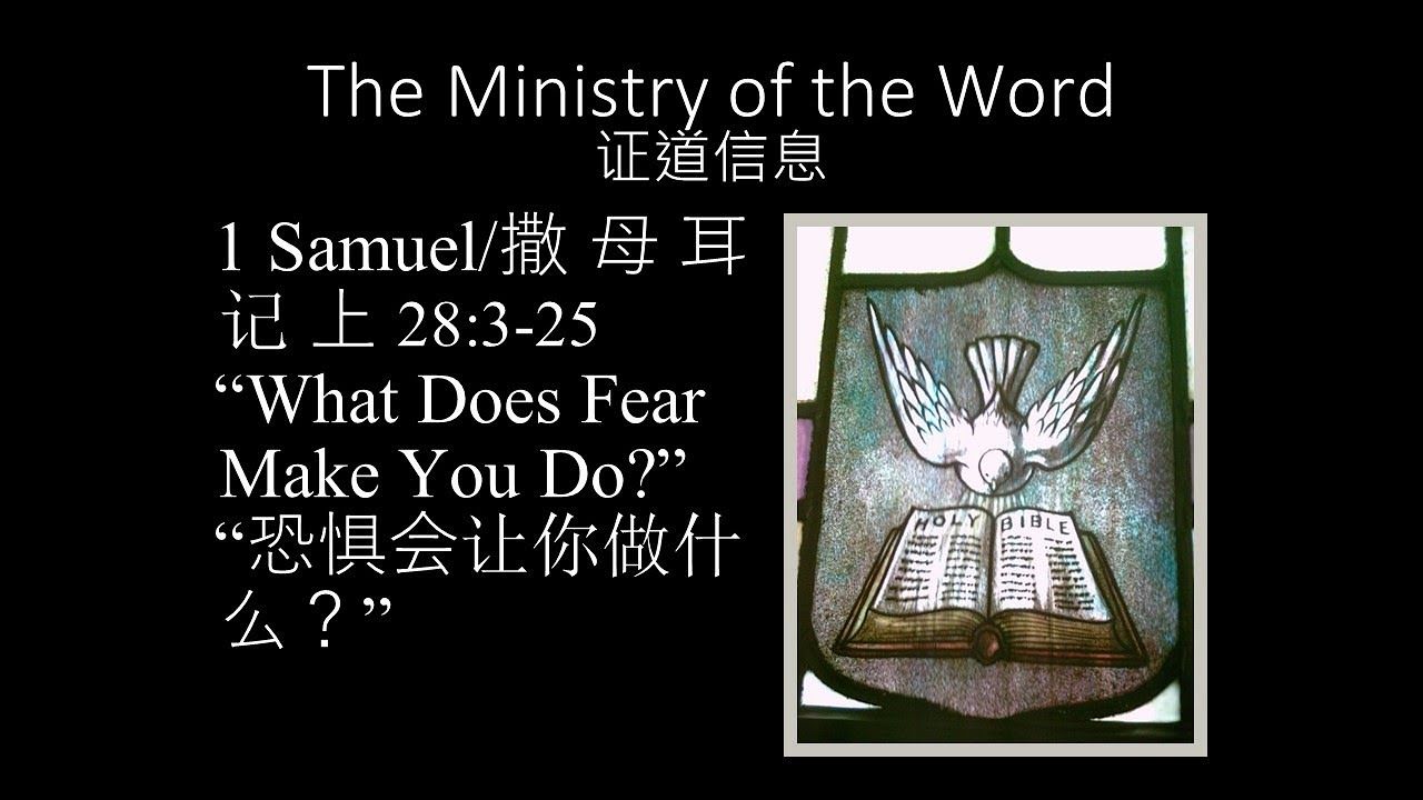 1 Samuel 28:3-24, What Does Fear Make You Do?, Dr. John B. Carpenter