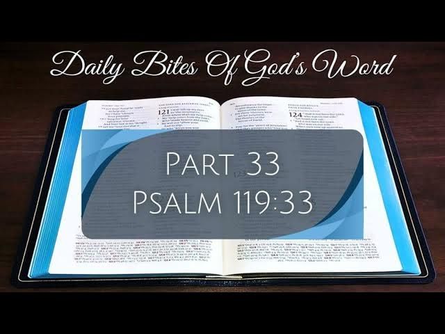 Daily Bites Of God's Word - Part 33 - Psalm 119:33